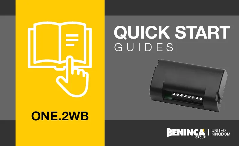 Beninca (ONE.2WB) – Best 433.92MHz Universal Receiver with 2 Channel Wireless Control & Reliable Gate Automation Integration