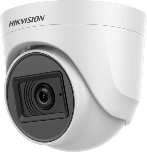 Hikvision (DS-2CE76H0T-ITPFS 2.8mm) for Best 5MP Turbo HD Dome Camera with Smart IR & Built-in Audio Technology