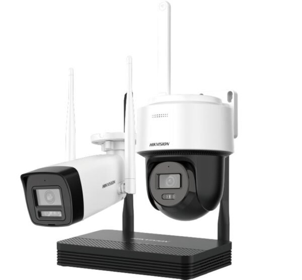 Hikvision (NKS422W03H) – Best 2MP H.265 WiFi NVS Kit with Bullet & PT Dome Camera for Smart Security Surveillance