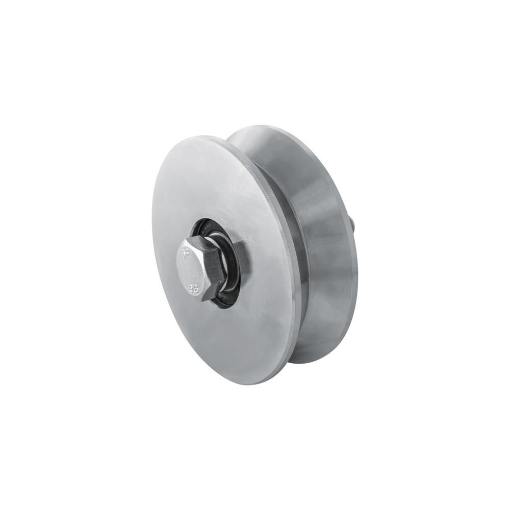 Hi Motion (101.100) – Galvanized Wheel with V Groove & 2 Bearings for Smooth Sliding Gate and Industrial Movement Applications - Image 2