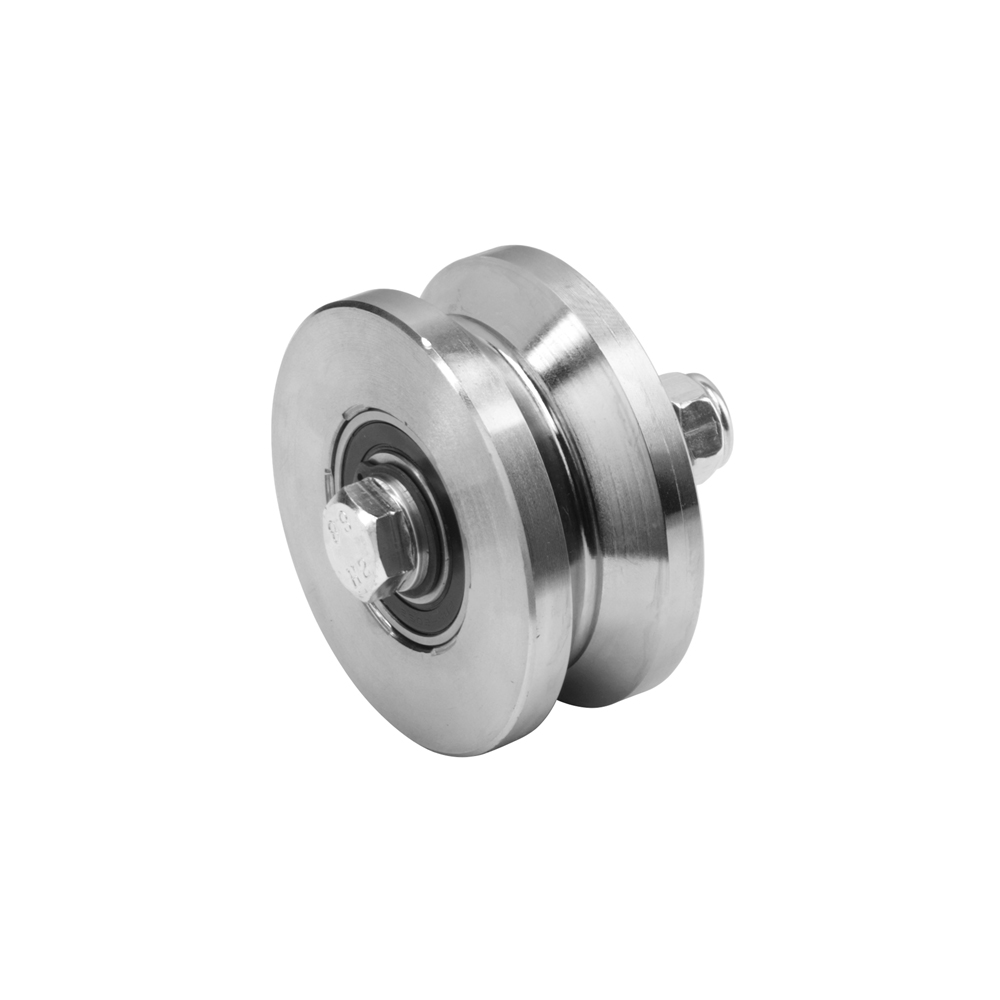 Hi Motion (101.100) – Galvanized Wheel with V Groove & 2 Bearings for Smooth Sliding Gate and Industrial Movement Applications - Image 3