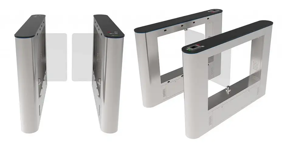 ZKTeco (SBTL5011) Single Lane Swing Barrier Turnstile | RFID Access Control Gate with Built-in Controller - Image 3