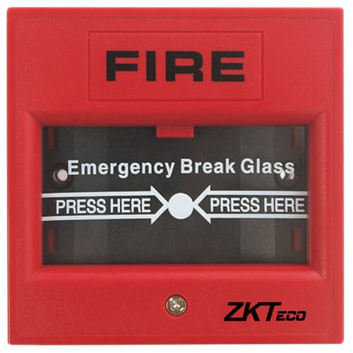 ZKTeco (ABK-900A Red) – Best Emergency Break Glass Exit Button for Reliable Access Control & Security Systems