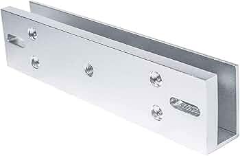 ZKTeco (AL-180PU) U-Bracket for AL-180 Series Electromagnetic Locks – Frameless Glass Door Mount - Image 2