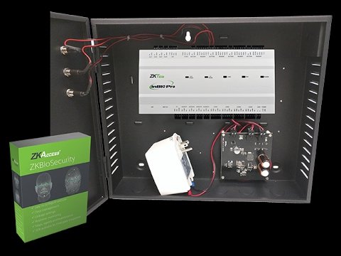 ZKTeco (InBio260 Pro Package B) – 2-Door IP-Based Biometric Access Control Panel with Metal Enclosure & Power Supply