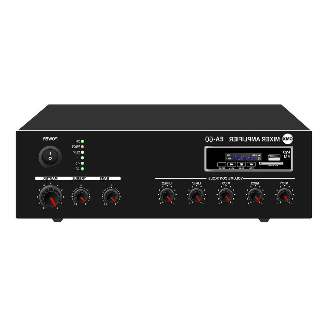 CMX (EA-240A) – Best 240W PA Mixer Amplifier with USB, SD Card, FM Radio & Bluetooth Connectivity - Image 2