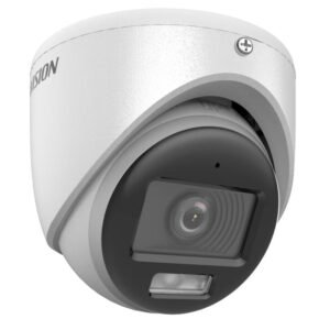 Hikvision (DS-2CE70KF0T-LMFS) 3K ColorVu Smart Hybrid Light Fixed Turret Camera with Built-in Microphone