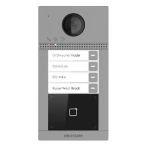 Hikvision (DS-KV8413-WME1 C) IP Villa Video Door Station with 4 Call Buttons, 2MP HD Camera, MIFARE Card Reader & Wi-Fi