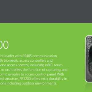 ZKTeco (FR1200) (ID) – IP65 Waterproof Fingerprint & 125kHz ID Card RS485 Access Control Reader