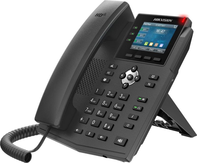 Hikvision (DS-KP8000-WHE1) 2.8-inch Color Wi-Fi SIP Desk Phone with HD Audio and PoE - Image 3