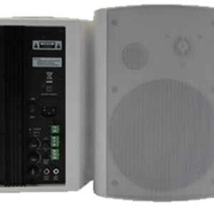 CMX (AWS40W) – Best 5-Inch 2-Way Active Wall Mount Speaker System, 20W+20W, White, ABS, Sold in Pair