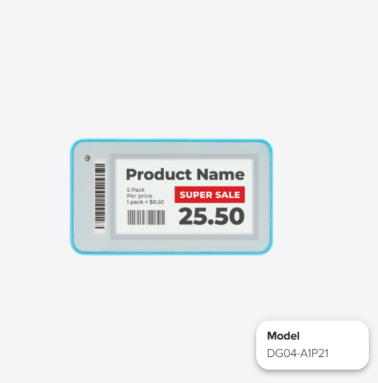 ZKTeco (DG04-A1P21) – 2.13-Inch Low-Temperature Bluetooth Electronic Shelf Label (ESL) with E-Ink Display - Image 2