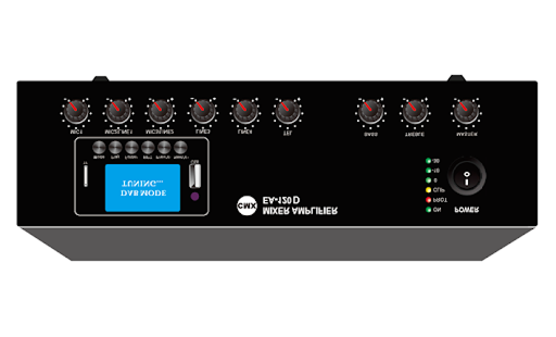 CMX (EA-60D) – Best 60W Tabletop Mixer Amplifier with DAB+, USB, Bluetooth, FM & 3 Microphone Inputs - Image 3