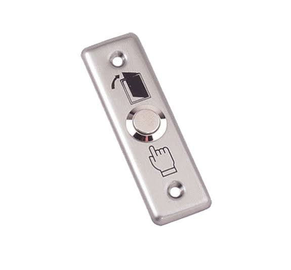 ZKTeco (EX-801A) Metal Exit Button | Narrow Push-to-Exit Switch for Access Control Systems
