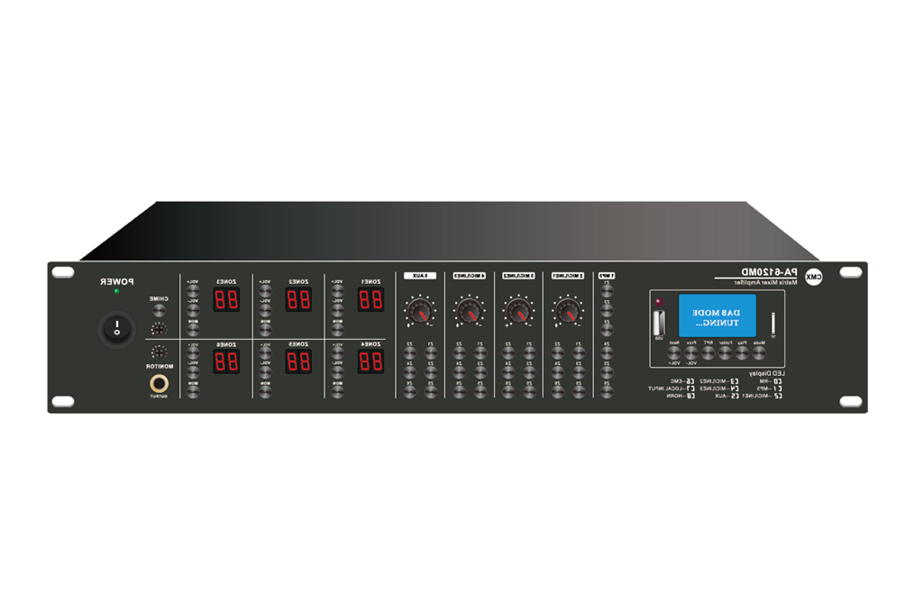 CMX (PA-6120MX) – Best 6-Zone Matrix Mixer Amplifier with USB, SD, FM, Bluetooth & 6×30W Output - Image 2