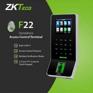 ZKTeco (F22) (ID) (Black) Fingerprint Time Attendance & Access Control Terminal with EM ID Card Reader and Wi-Fi