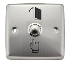 ZKTeco (EX-801B) Metal Exit Push Button for Access Control Systems
