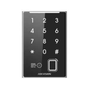 Hikvision (DS-K1109EKFB-QR) Outdoor EM Card Reader with Fingerprint Scanner, QR Code Reader & Keypad
