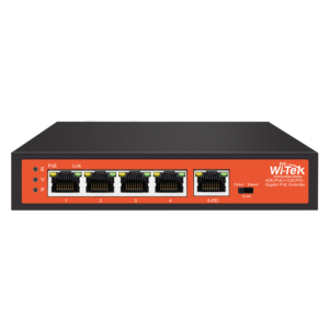 Wi-Tek (WI-PE51G) 5-Port Gigabit PoE Extender with 4 PoE Outputs