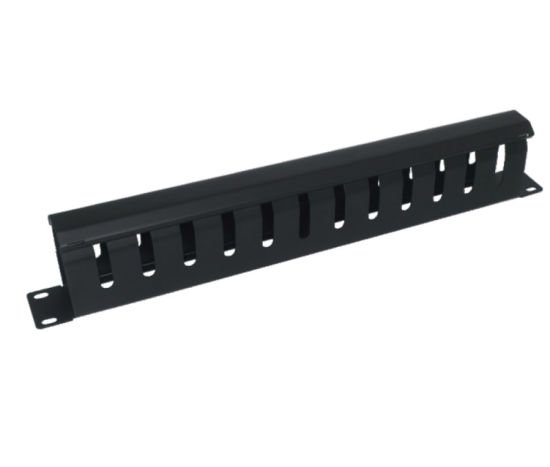 OCS (19" Rack Mount Cable Manager, 1U Metal) – 1U Horizontal Rack Mount Cable Management Panel for Network Cables
