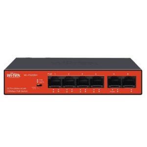 Wi-Tek (WI-PS205H V3) 6-Port 10/100Mbps PoE Switch with 4 PoE Ports & 250m CCTV Mode