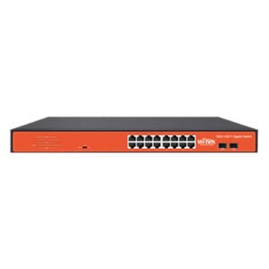 Wi-Tek (WI-SG116F V2) 16-Port Gigabit Unmanaged Switch with 2× SFP Fiber Uplinks