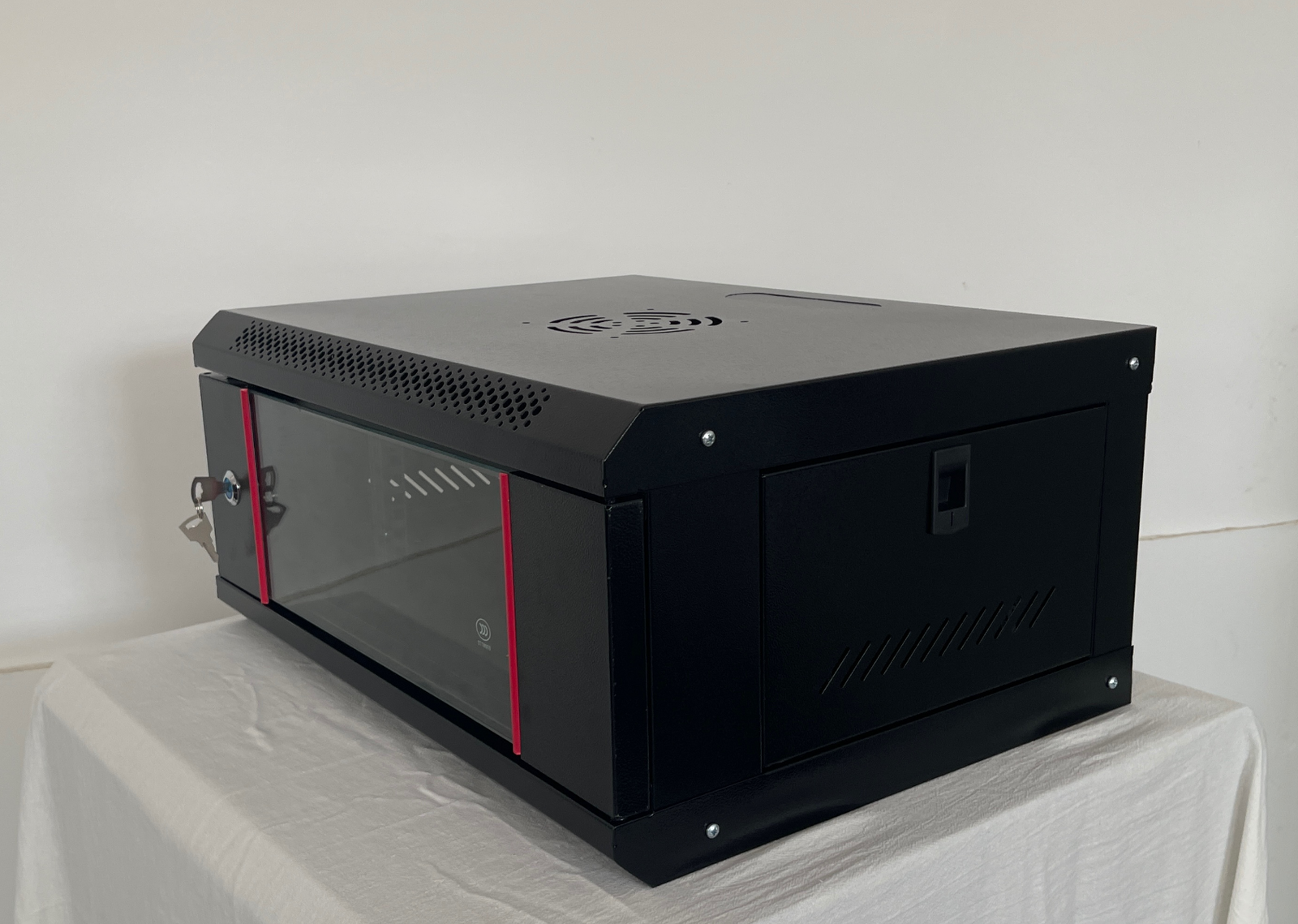 OCS (6U 600x600 Server Data Cabinet) – Best Wall-Mounted Server Data Cabinet with Glass Front Door, Shelf, Fan & 8-Way PDU