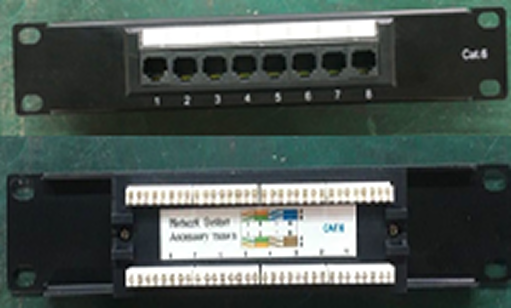 OCS (8-Port CAT6 Patch Panel Loaded) – 8-Port CAT6 Patch Panel with Keystone Jacks for Structured Cabling