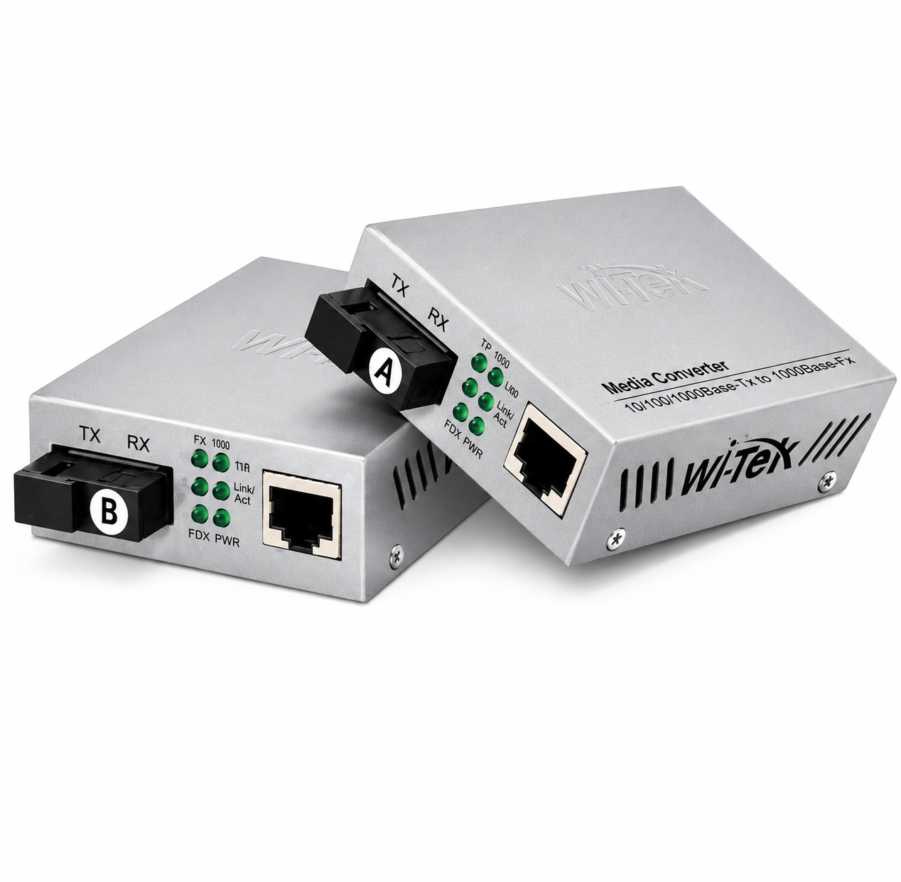 Wi-Tek (WI-MC101M) 100Mbps Single-Mode Fiber Optic Media Converter (25km)