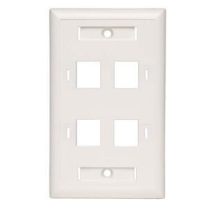 OCS (4-Port Keystone Faceplate) – Best 4-Port Modular Keystone Wall Faceplate for Network & Data Installation