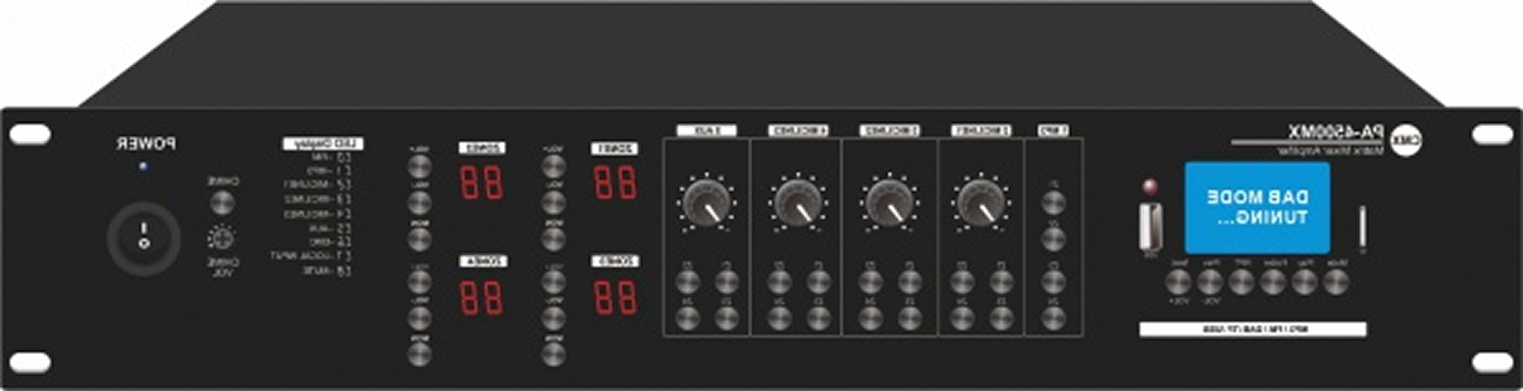 CMX (PA-4350MX) – 4 Zone Mixer Amplifier with USB, SD, FM & Bluetooth, 4×350W RMS Output