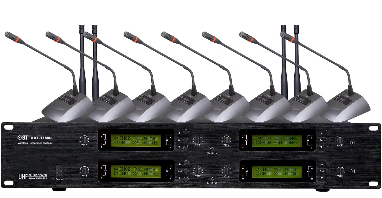 CMX (WM-U800) – 8 Channel UHF Wireless Microphone System with Adjustable Frequency & Multiple Microphone Options - Image 3