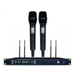 CMX (WM-U300D) – Best UHF Wireless Microphone System with Dual Channel, Handheld or Bodypack & Lavalier Mic