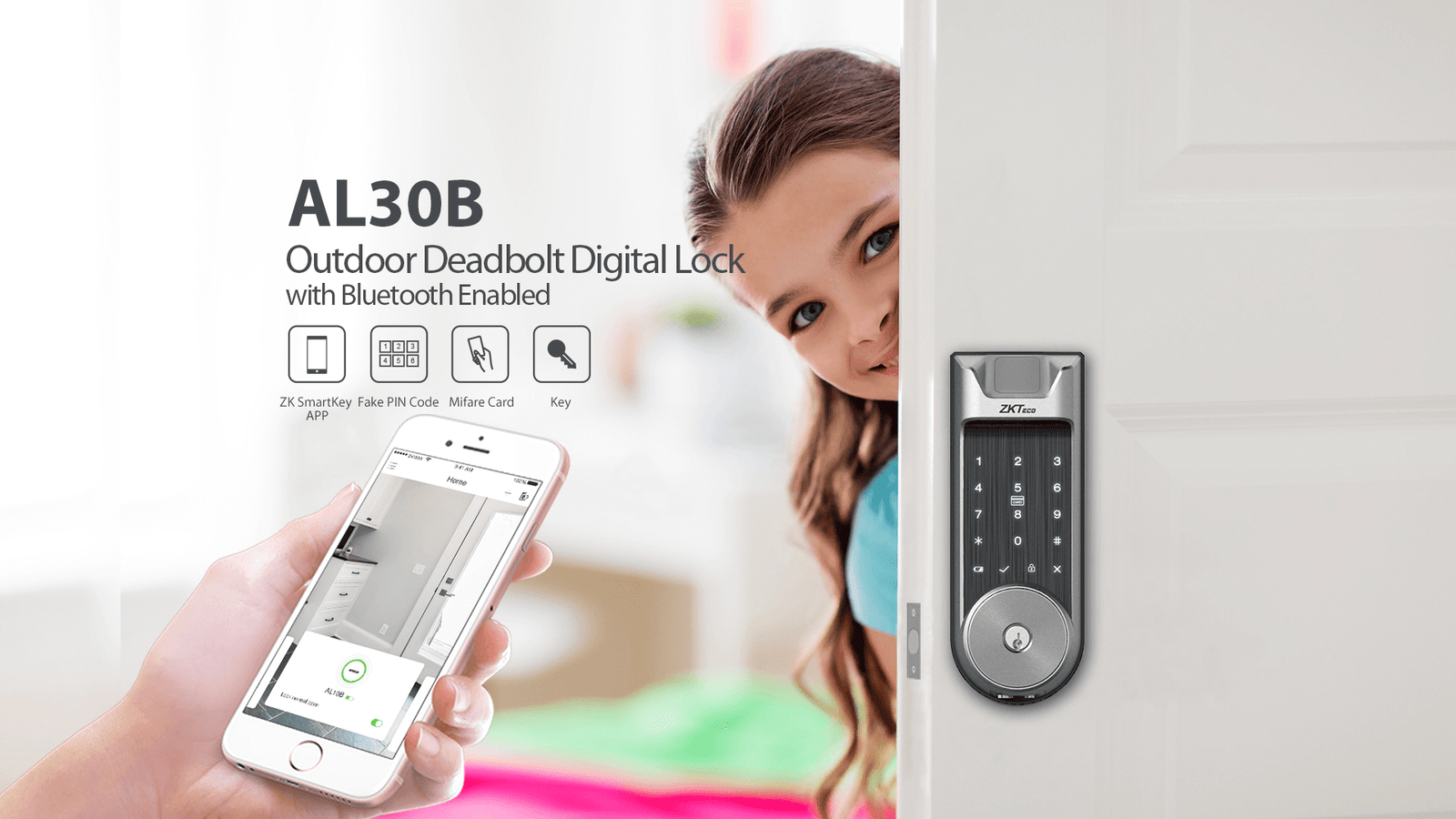 ZKTeco (AL30B) – Bluetooth Deadbolt Digital Smart Lock