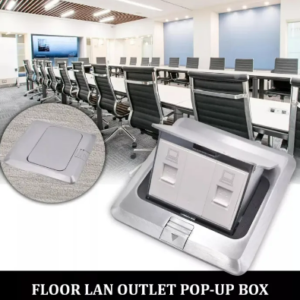 OCS (Aluminum Pop-Up Floor Socket 2 Port RJ45) – Dual RJ45 Office Floor Network & Telephone Socket