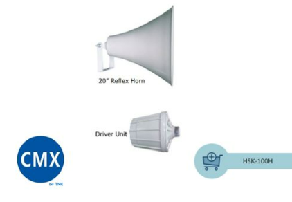 CMX (HSK-100H) – Best 100W Weatherproof Horn Speaker with 100V/70V Line Input & Aluminum Construction - Image 2