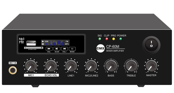 CMX (CP-30M) – Best 30W Mini Mixer Amplifier with USB, SD, FM, Bluetooth & Echo - Image 2