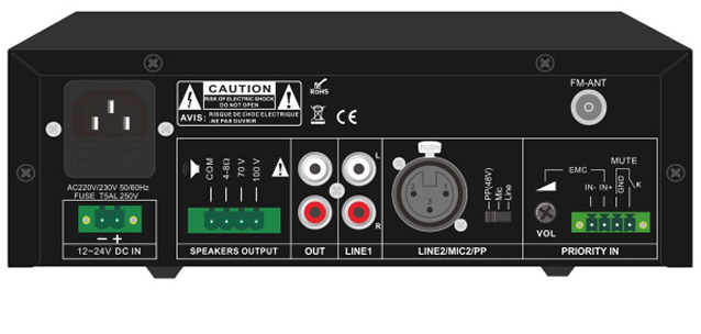 CMX (CP-30M) – Best 30W Mini Mixer Amplifier with USB, SD, FM, Bluetooth & Echo - Image 3