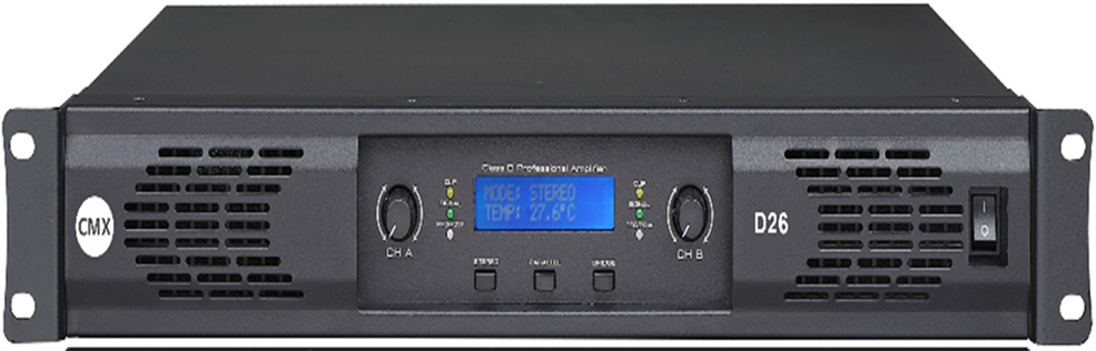 CMX (D212) – Best Stereo Power Amplifier with LCD, 2 × 1200W/8 Ohm, 2 × 1800W/4 Ohm, Class-D, 1.5U