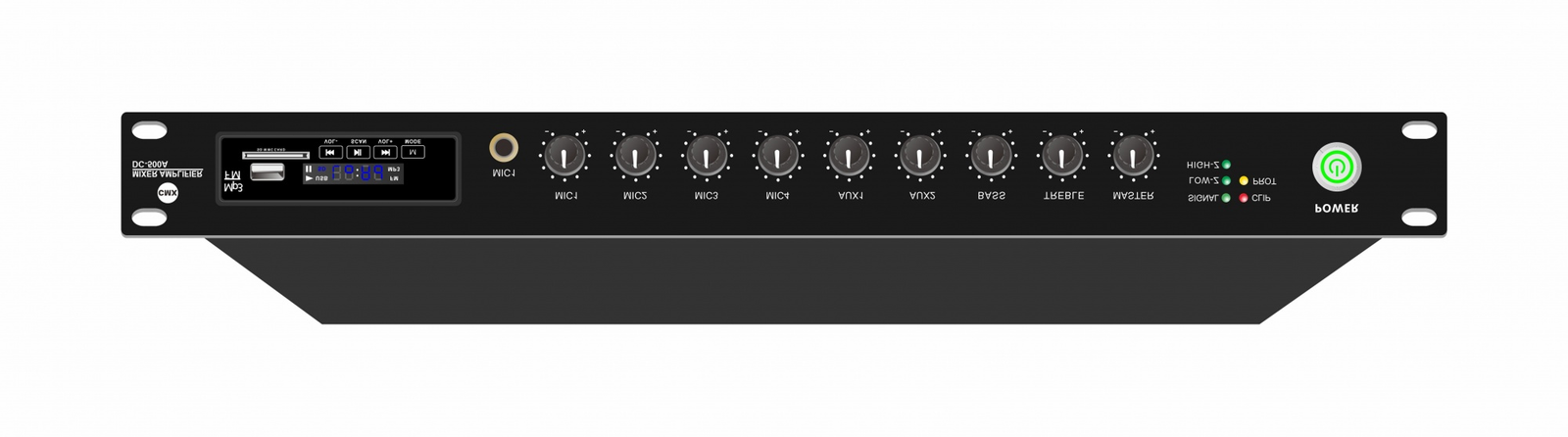 CMX (DC-500A) – Best 500W 19" 1U Mixer Amplifier with USB, Bluetooth, FM & 4 Mic Inputs - Image 2