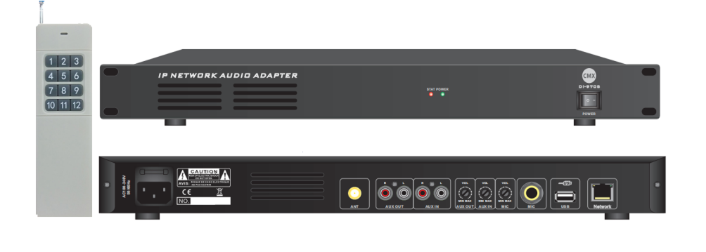 CMX (DI-9705) – IP Network Wireless Programmer with Audio Encoder & Decoder and IR Remote Control - Image 2