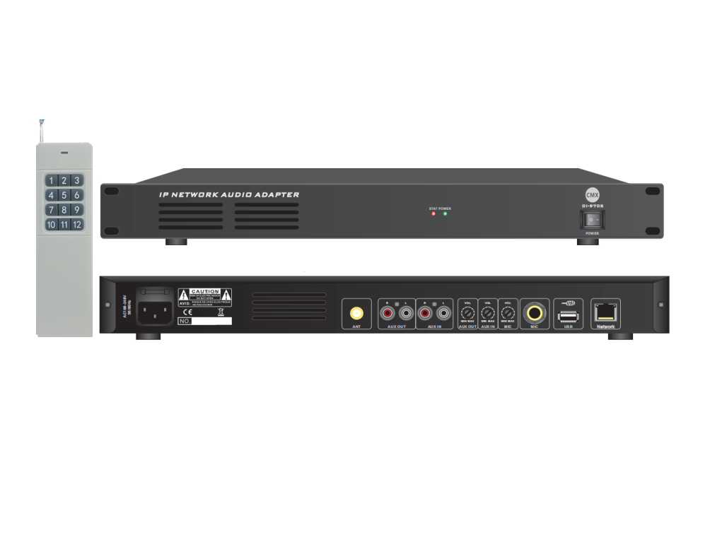 CMX (DI-9705) – IP Network Wireless Programmer with Audio Encoder & Decoder and IR Remote Control