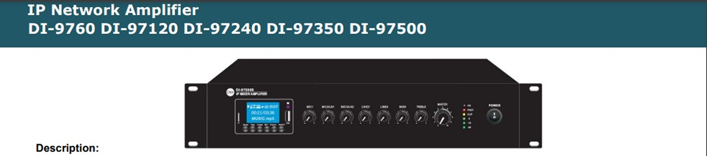 CMX (DI-97120) – Best IP Network Amplifier for Professional Public Address & Audio Distribution Systems