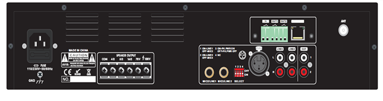 CMX (DI-9760) – Best 60W IP Amplifier with Streaming & Decoder, 100V & 4-16Ω Output - Image 2
