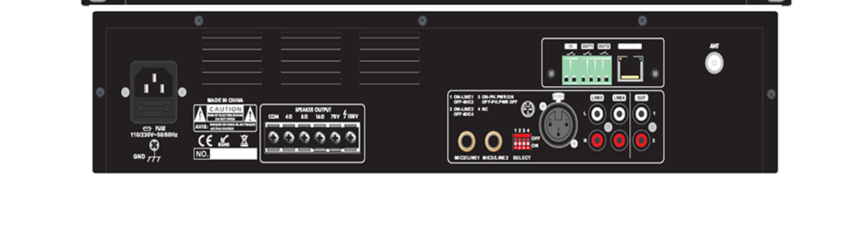 CMX (DI-9760) – 60W 19" IP Amplifier with Streaming, Decoder, 100V & 4–16 Ohm Output - Image 3
