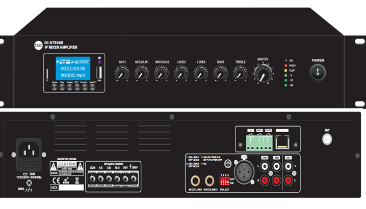 CMX (DI-9760) – Best 60W IP Amplifier with Streaming & Decoder, 100V & 4-16Ω Output - Image 3