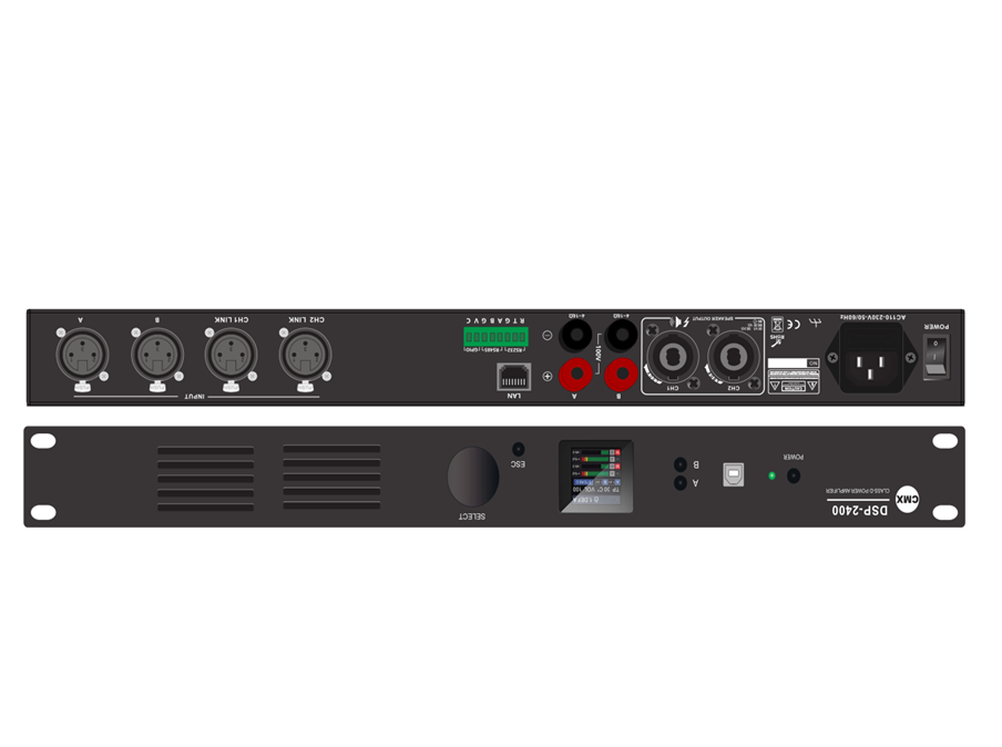CMX (DST-4200) – 4 x 200W DSP Power Amplifier with 4Ω/100V Support & Bridge Mode - Image 2
