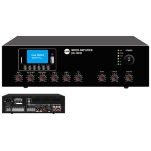 CMX (EA-120T) – Best 120W 2-Zone Mixer Amplifier with USB, SD, FM, Bluetooth & 3 Mic Inputs
