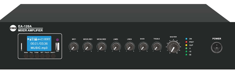 CMX (DA-350MW) – Best 350W 6-Zone Wi-Fi Internet Streaming Mixer Amplifier with MP3, USB, FM & Bluetooth - Image 2