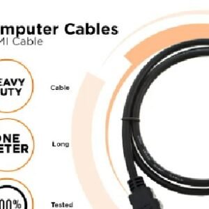 OCS (HDMI Cable 1 Meter Black) – High-Speed HDMI Cable for TV, Monitor & Audio Video Connectivity